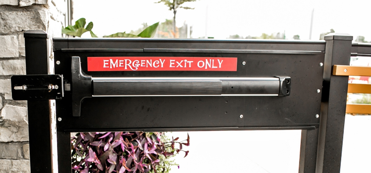 emergency push bar installation in Sausalito